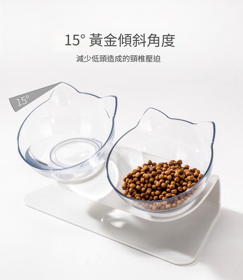 45度傾斜護頸椎透明雙碗