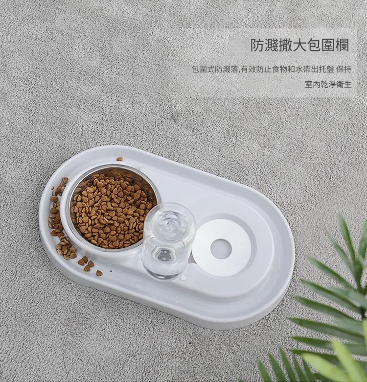 橢圓形雙碗喝水食盆
