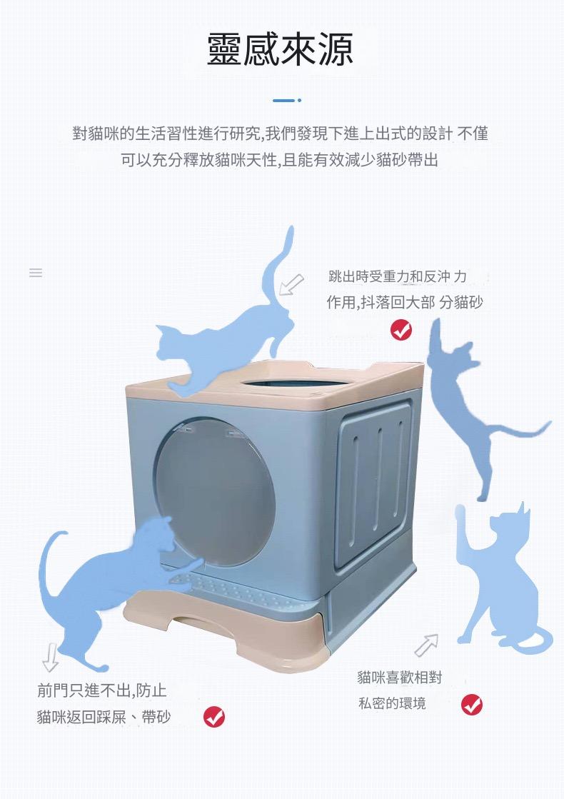 抽屜式折疊貓砂盆