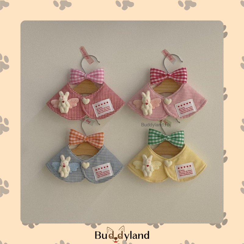 韓式天使兔仔圍巾+蝴蝶結夾仔 Korea angel bunny scarf with ribbon clip (T001 s013)