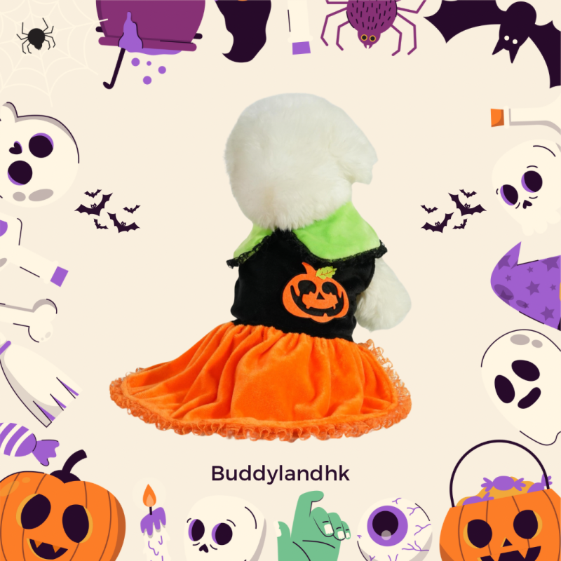 萬聖節南瓜裙 Halloween pumpkin dress (G002 c031)