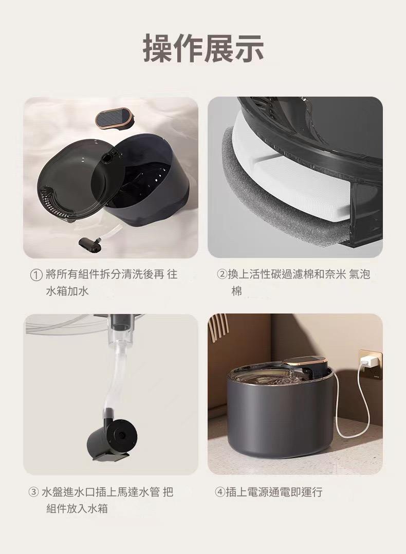 智慧寵物自動循環過濾飲水器（兩色）