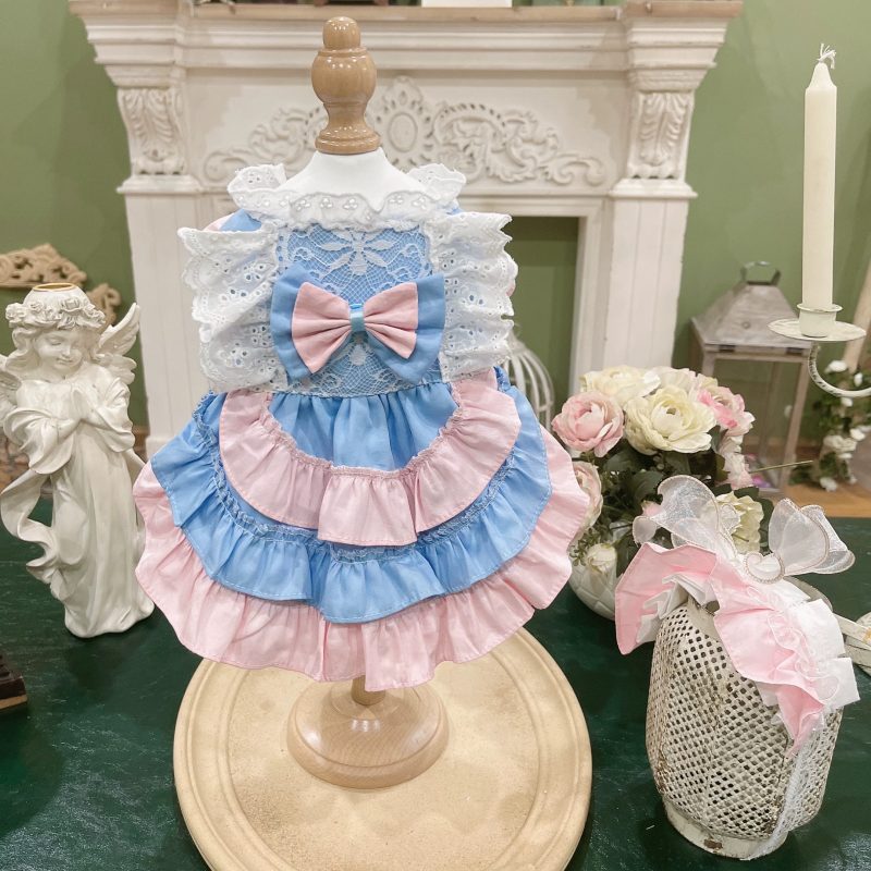 Ribbon ruffle Lolita (pink&blue) (X001 c056)