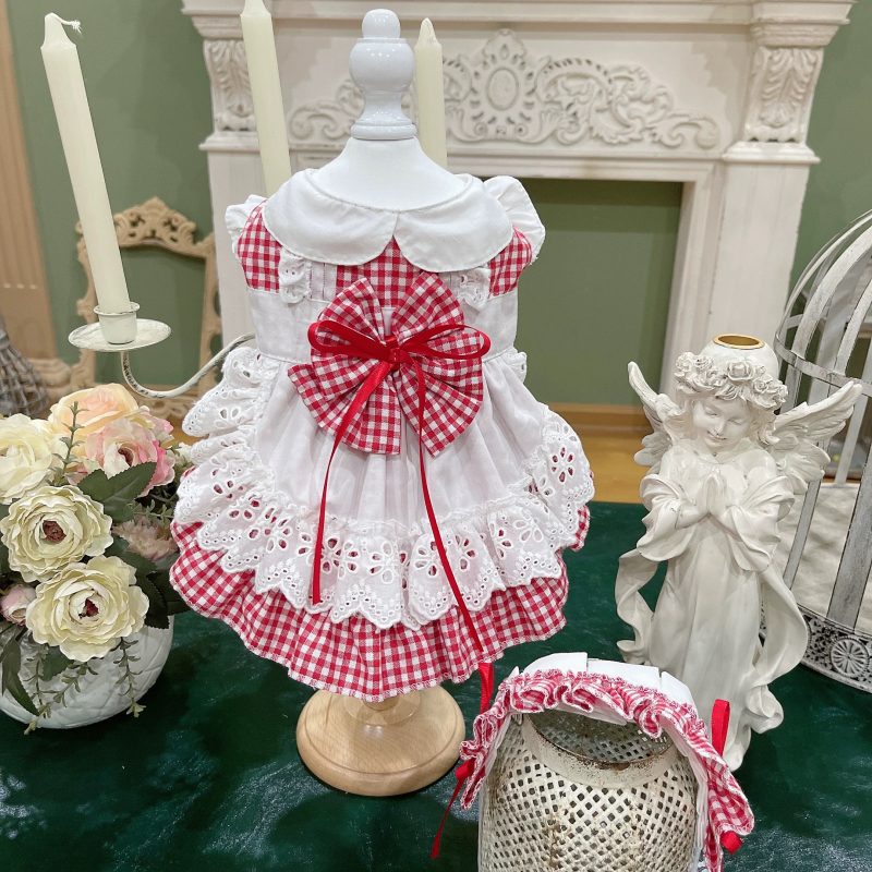 Ribbon ruffle Lolita (red checkers) (X001 c057)