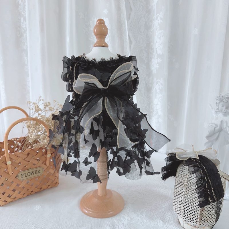 Black ribbon butterfly dress (X001 c058)