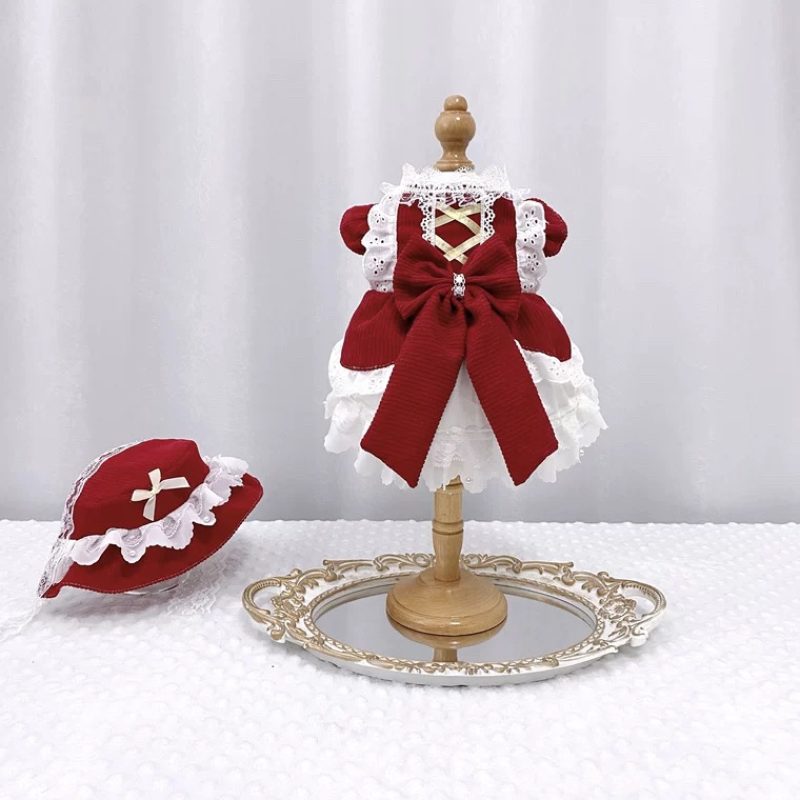 Red bow elegant gown (D001 c073)